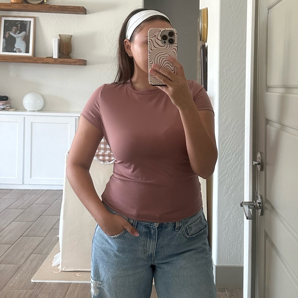 Mauve short sleeve t shirt